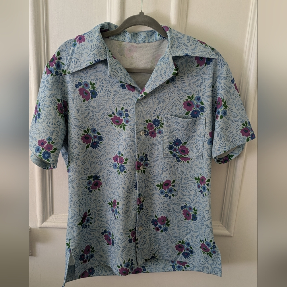 Vintage Blue FloralShirt